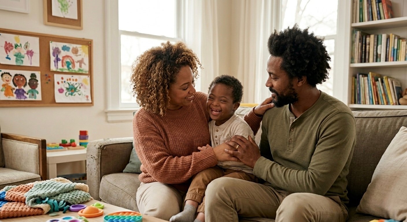 Família feliz reunida
